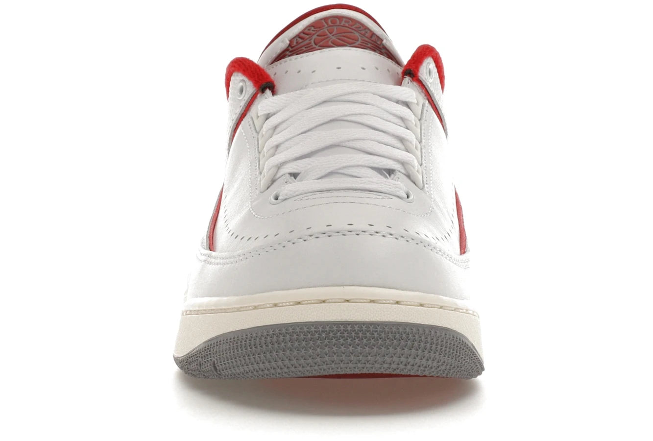 Air jordan 2 white black red sales