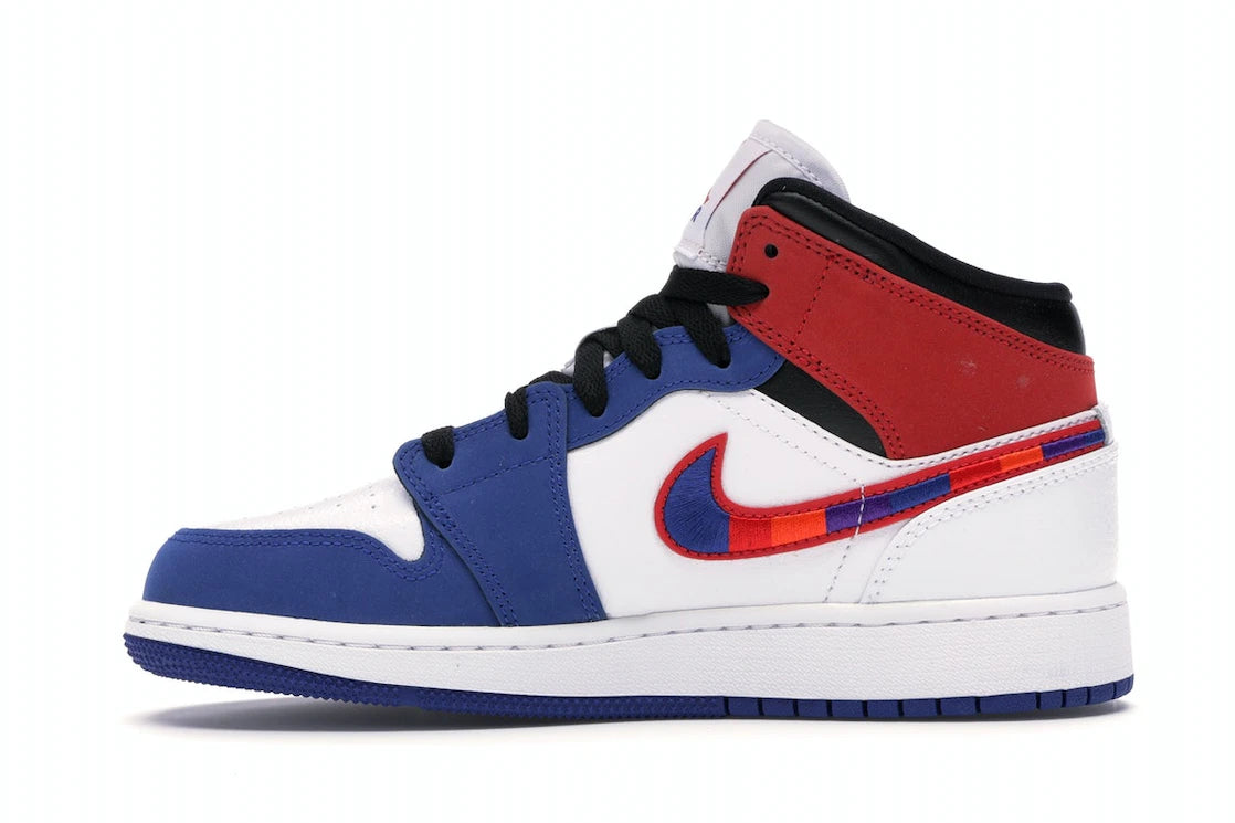 Air Jordan 1 Mid Rush Blue University Red